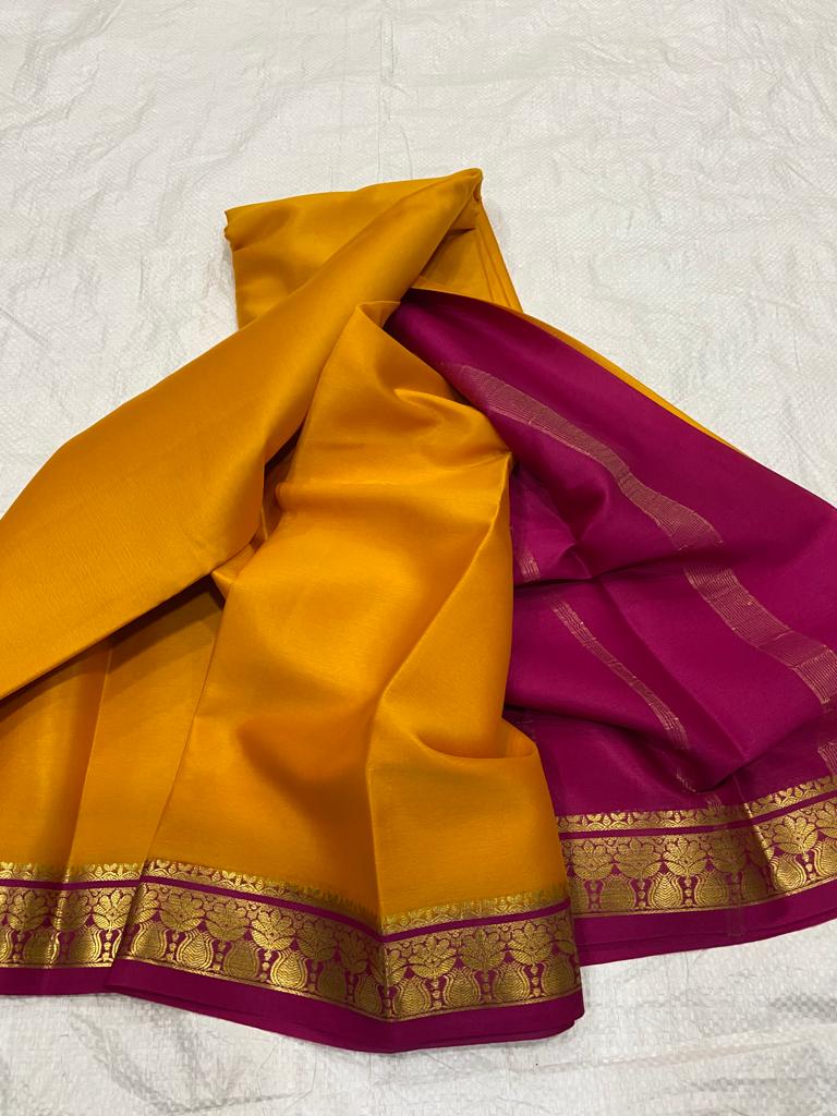 Pure mysore crepe silk 60 count saree - Vannamayil Fashions