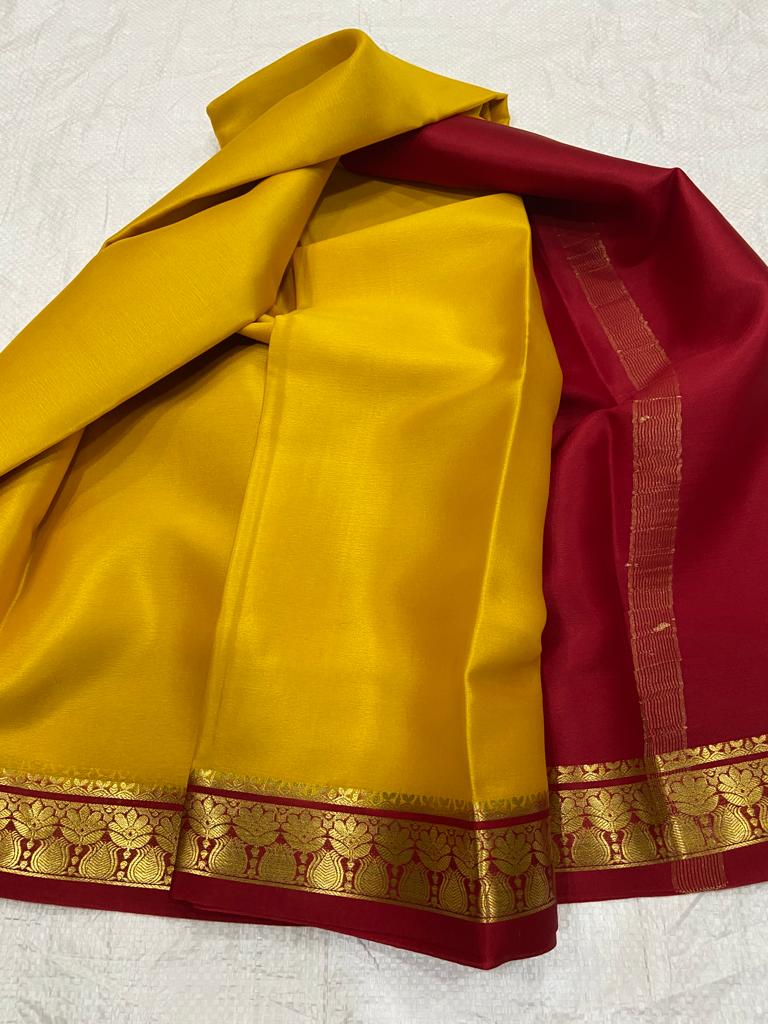 Pure mysore crepe silk 60 count saree - Vannamayil Fashions