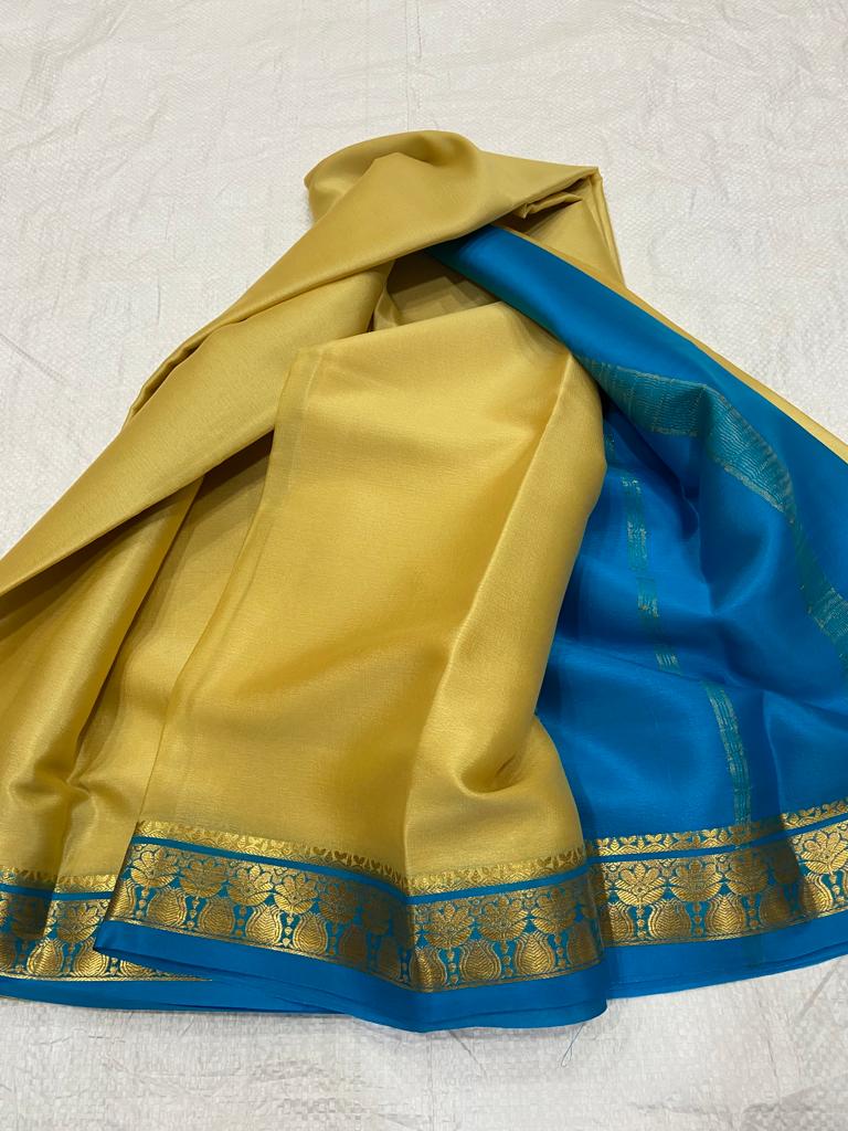 Pure mysore crepe silk 60 count saree - Vannamayil Fashions