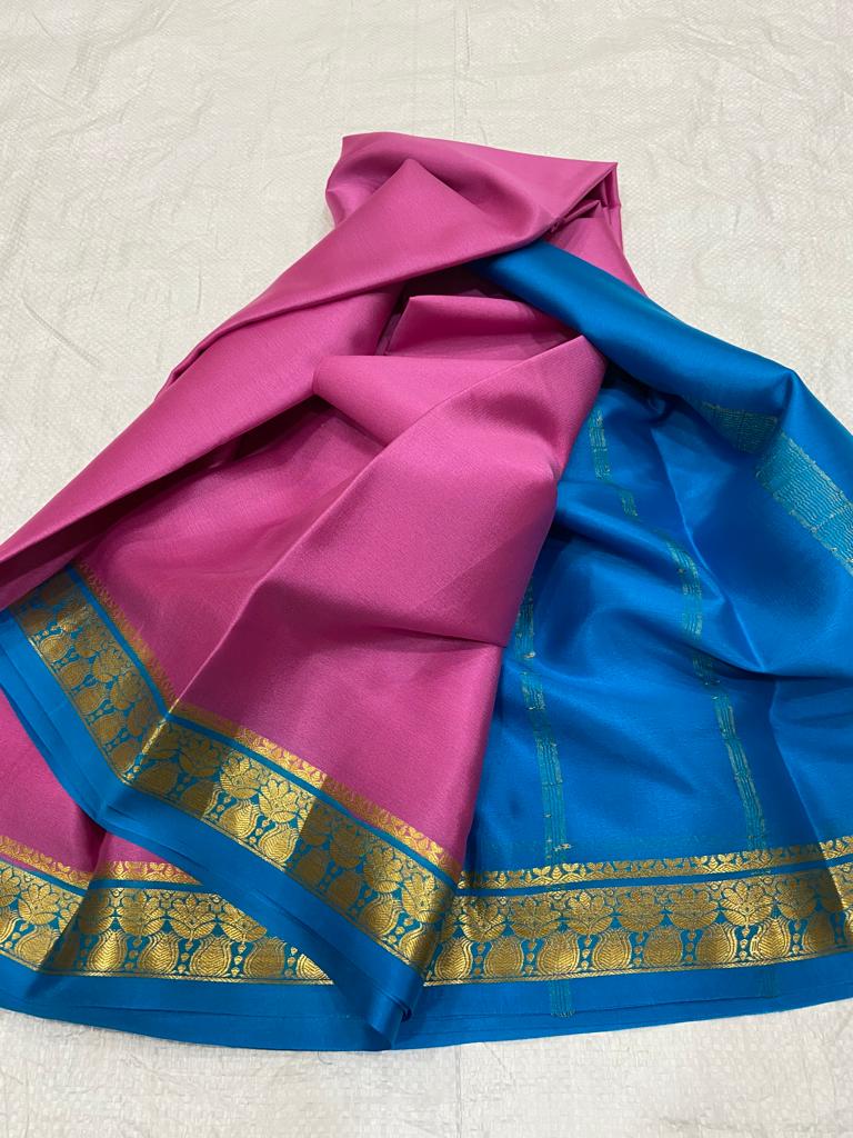 Pure mysore crepe silk 60 count saree - Vannamayil Fashions