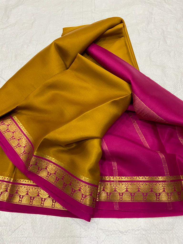 Pure mysore crepe silk 60 count saree - Vannamayil Fashions