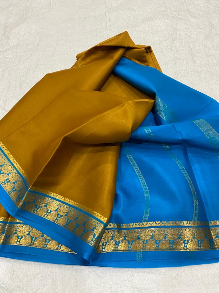 Pure mysore crepe silk 60 count saree - Vannamayil Fashions