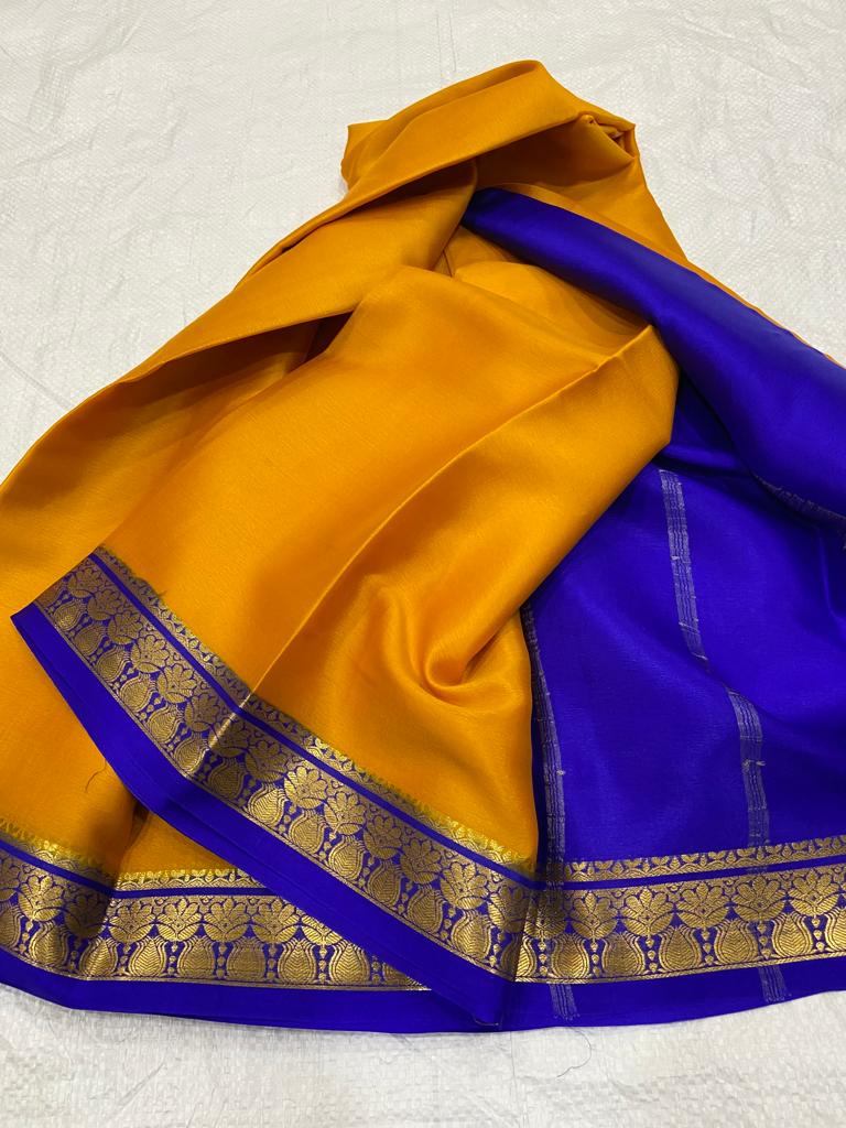 Pure mysore crepe silk 60 count saree - Vannamayil Fashions
