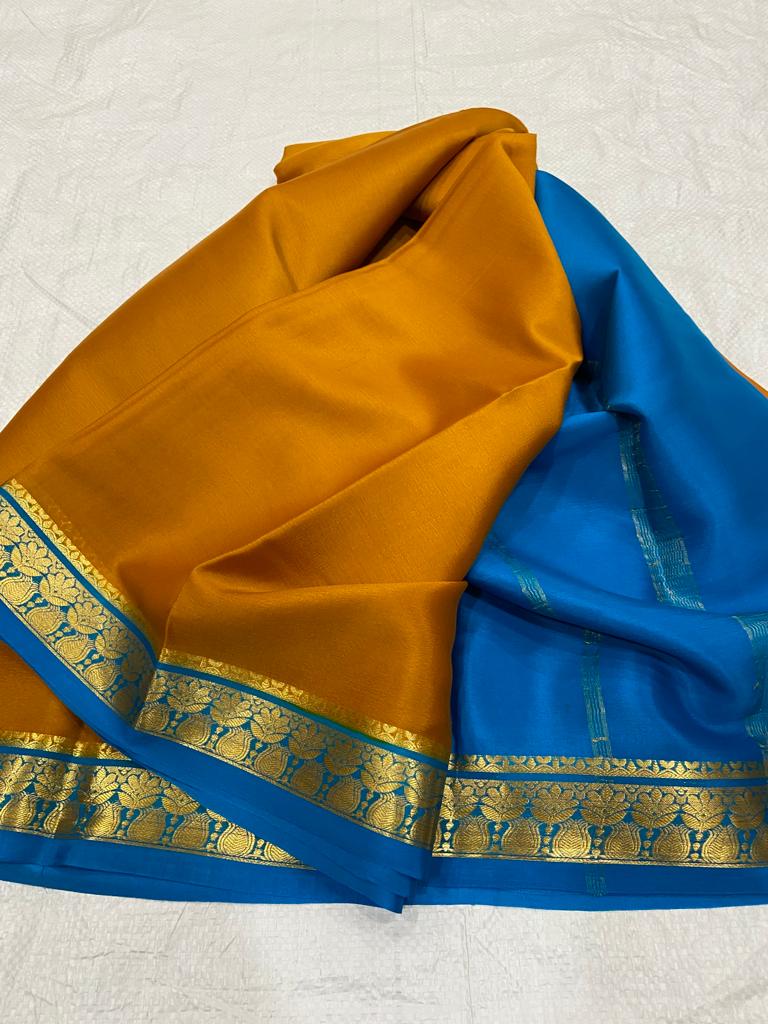 Pure mysore crepe silk 60 count saree - Vannamayil Fashions