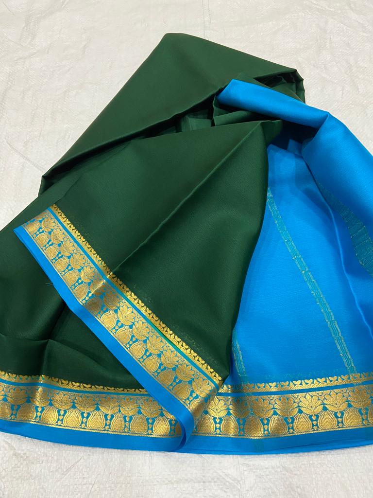 Pure mysore crepe silk 60 count saree - Vannamayil Fashions
