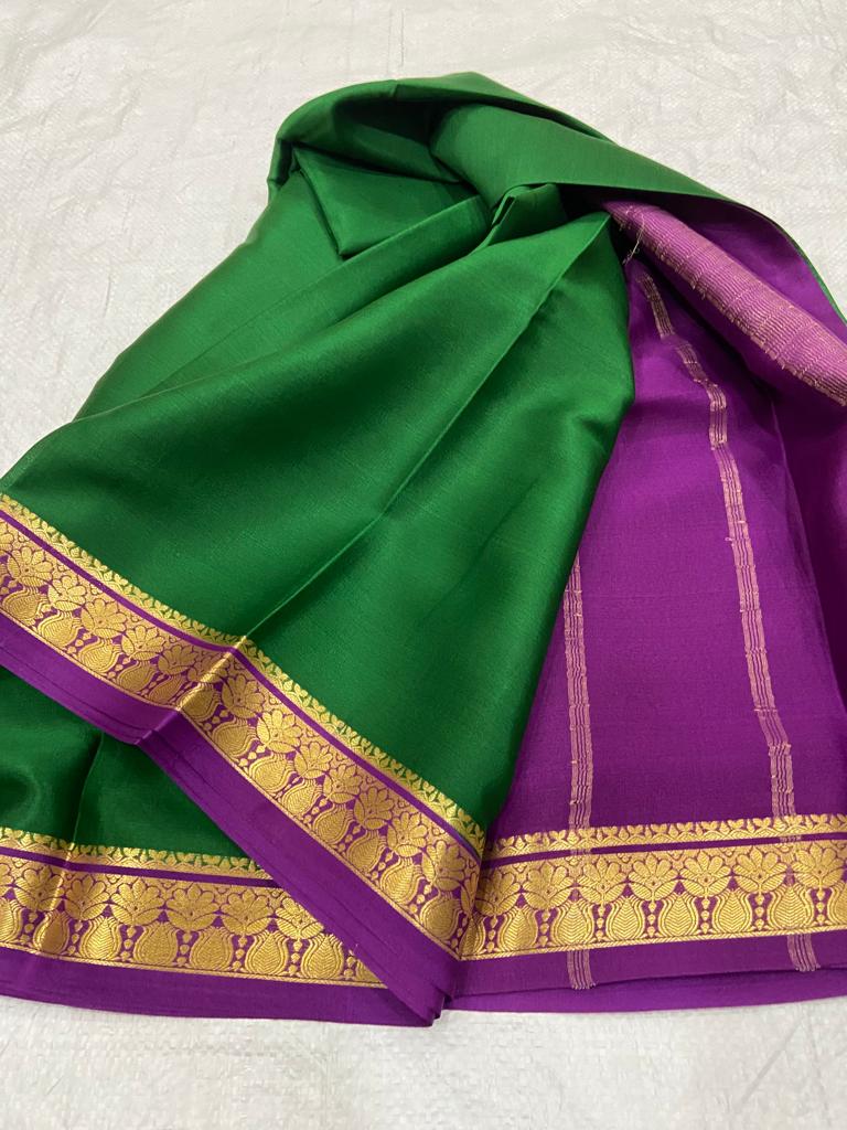 Pure mysore crepe silk 60 count saree - Vannamayil Fashions
