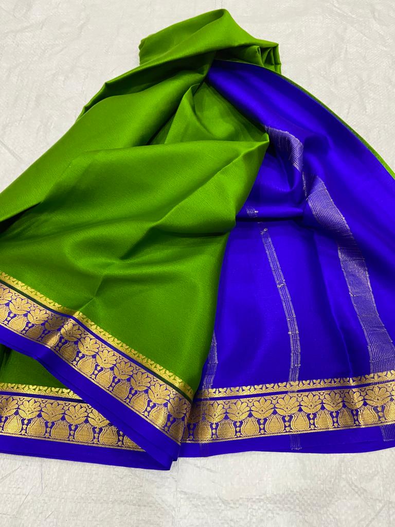 Pure mysore crepe silk 60 count saree - Vannamayil Fashions