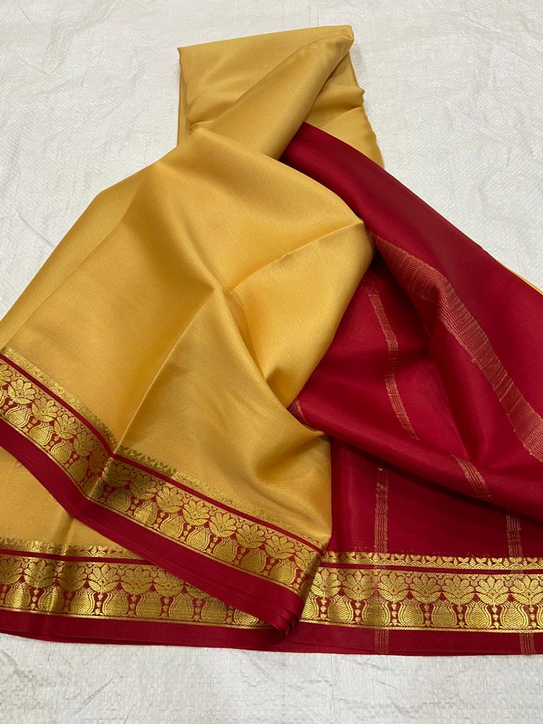 Pure mysore crepe silk 60 count saree - Vannamayil Fashions