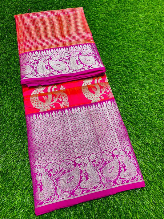 Pure venkatagiri handloom pattu saree - Vannamayil Fashions