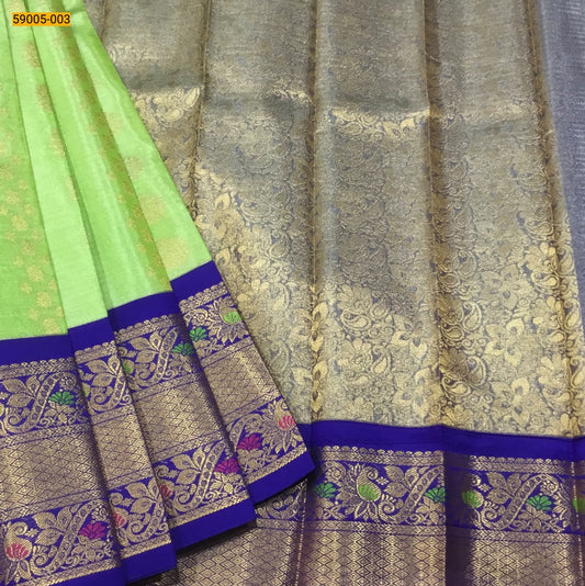 Silver tissue silk saree - Vannamayil Fashions