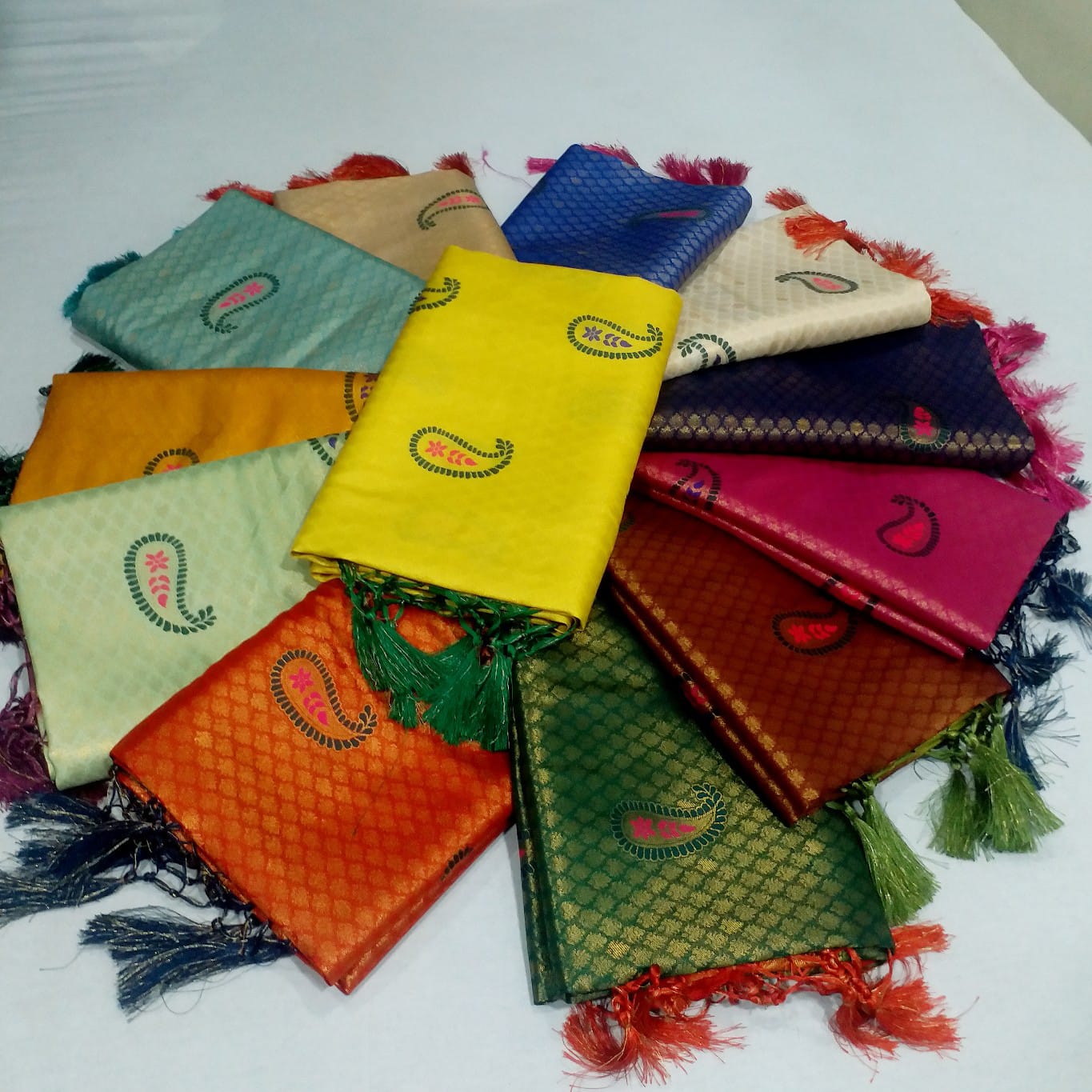 Kubera silk meena work saree