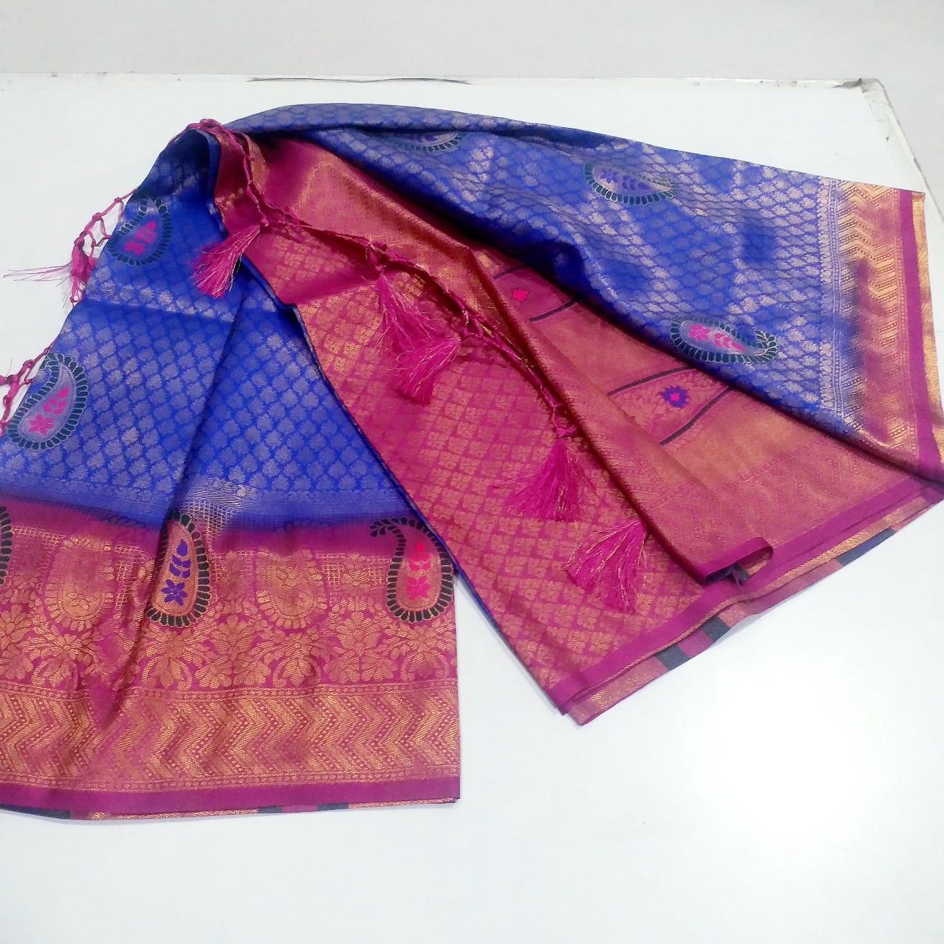 Kubera silk meena work saree