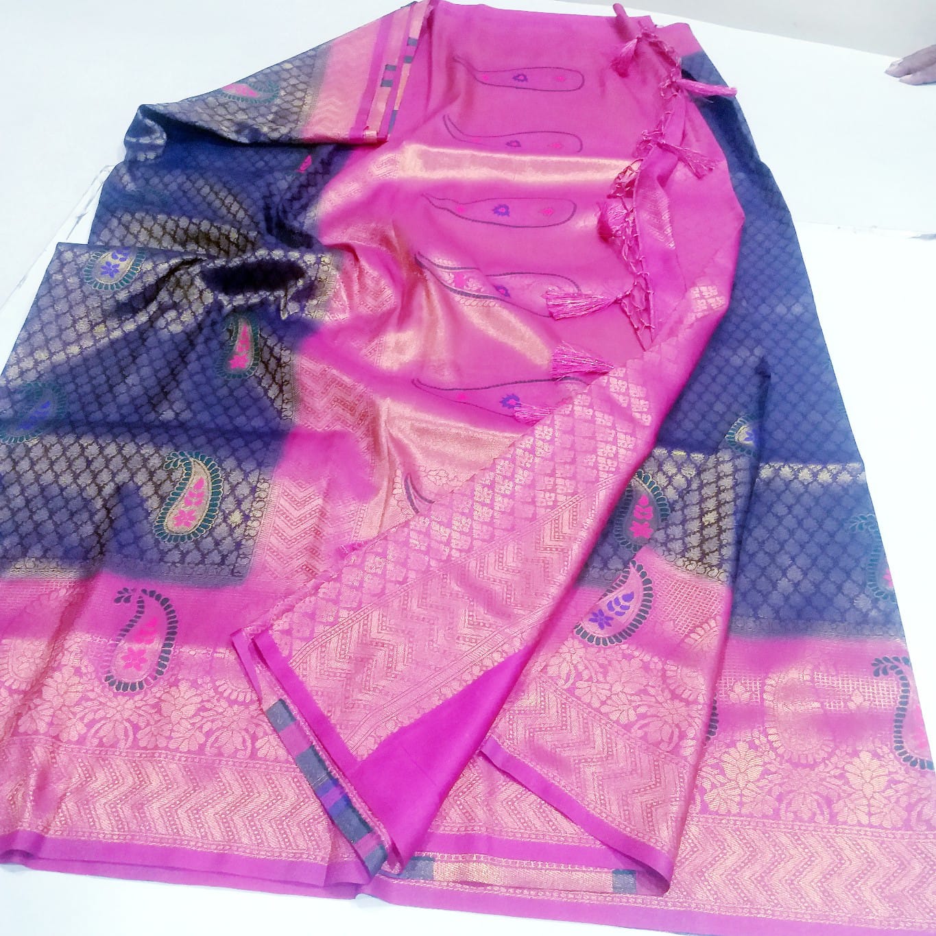 Kubera silk meena work saree