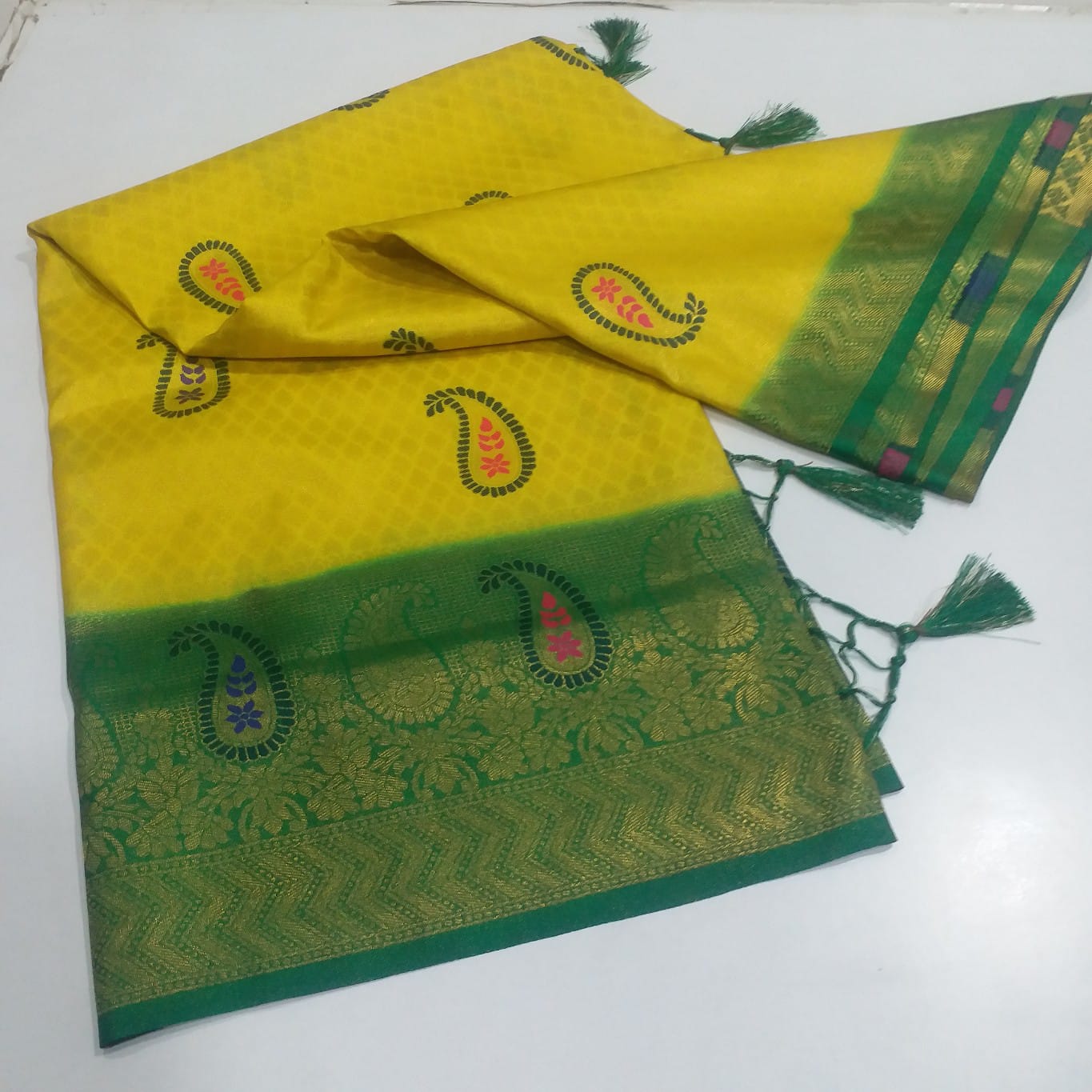 Kubera silk meena work saree