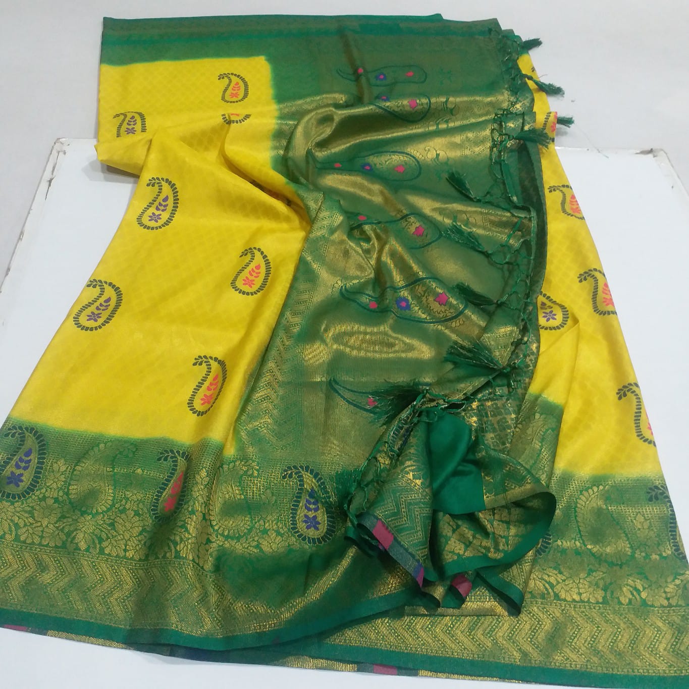 Kubera silk meena work saree