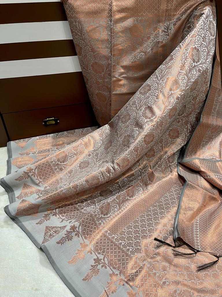 banarasi cotton silk saree - Vannamayil Fashions