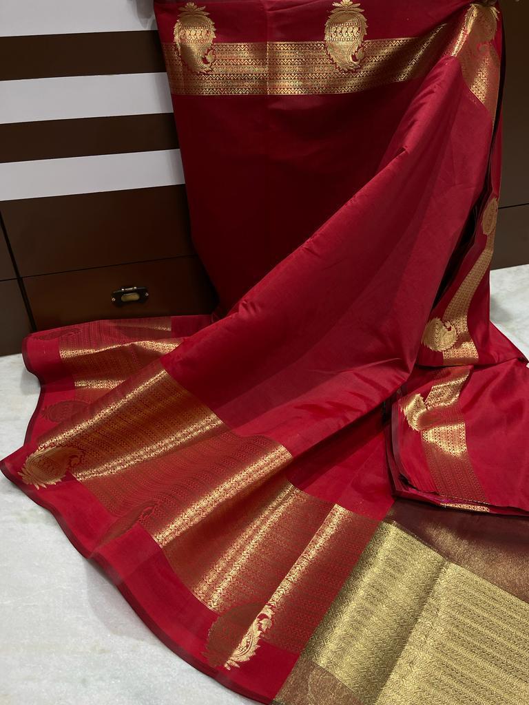 Banarasi cotton soft silk saree