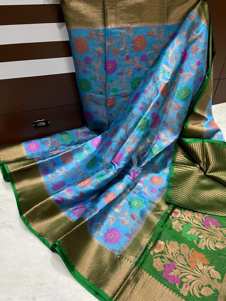 Banarasi dyable dupion saree - Vannamayil Fashions