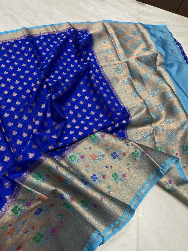 Banarasi dyable soft silk saree - Vannamayil Fashions