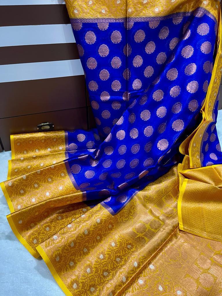 Banarasi dyable warm soft silk saree - Vannamayil Fashions