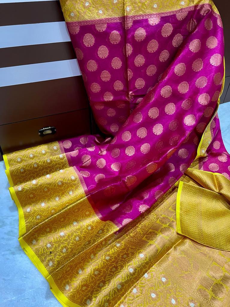 Banarasi dyable warm soft silk saree - Vannamayil Fashions