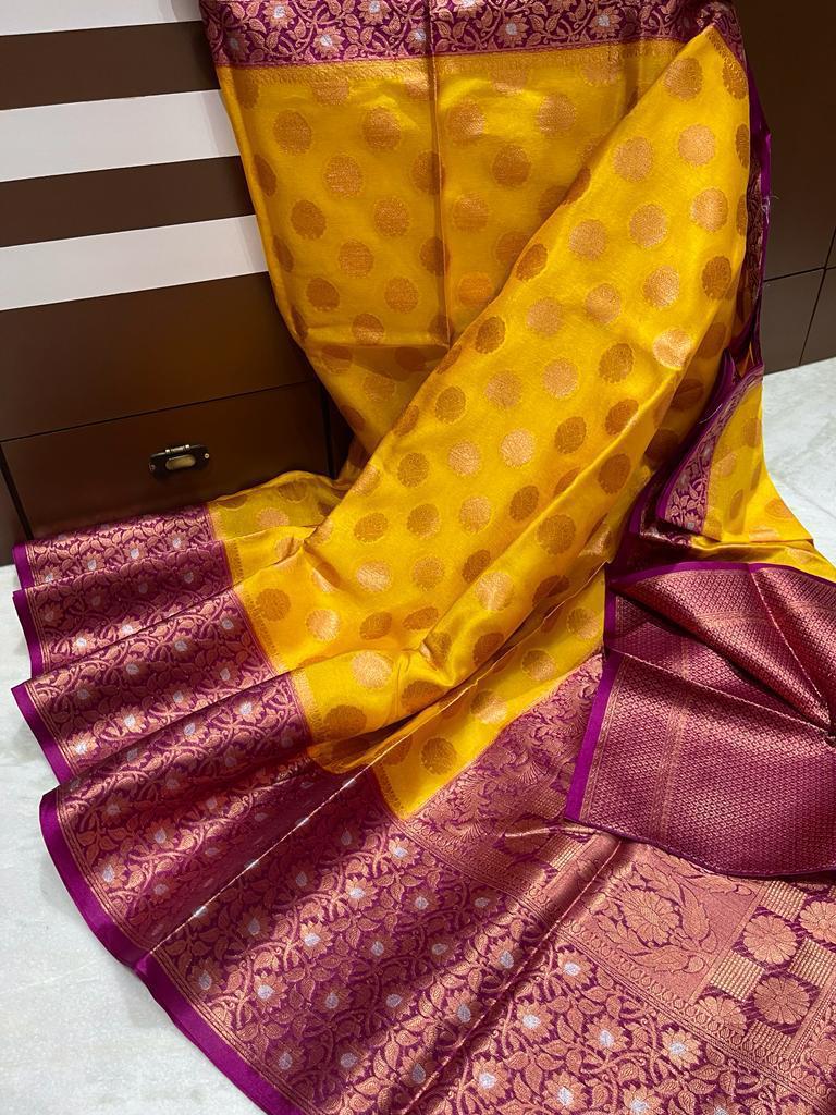 Banarasi dyable warm soft silk saree - Vannamayil Fashions