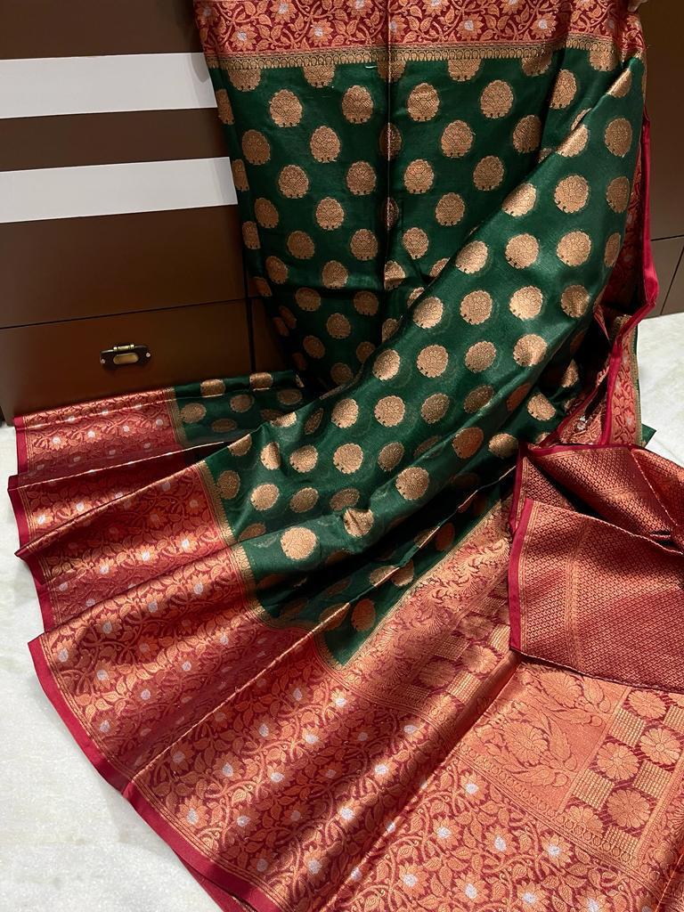 Banarasi dyable warm soft silk saree - Vannamayil Fashions