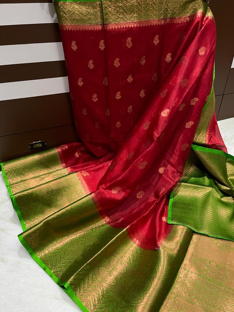 Banarasi dyable warm soft silk saree - Vannamayil Fashions