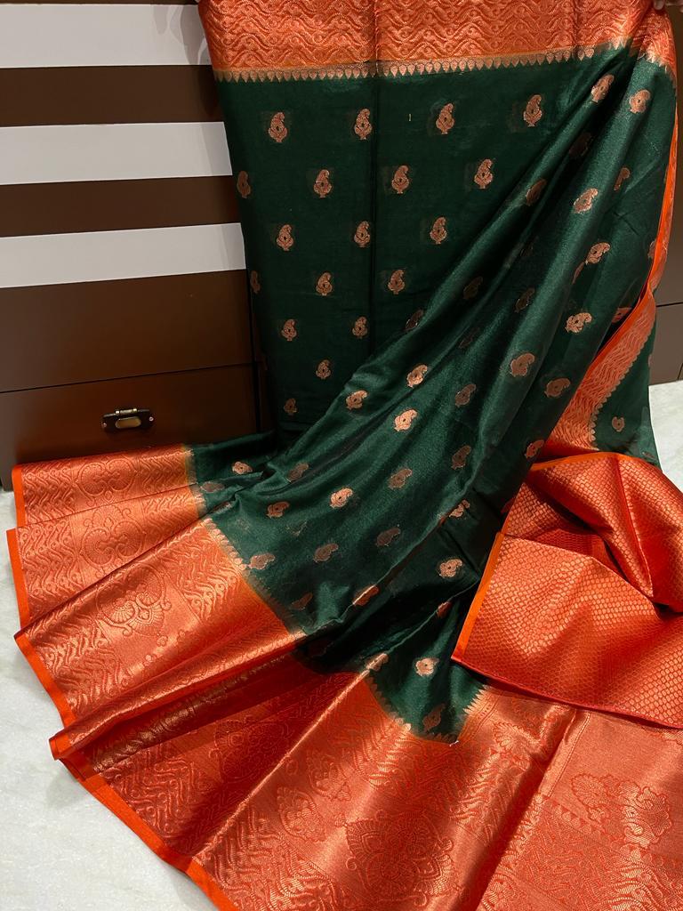 Banarasi dyable warm soft silk saree - Vannamayil Fashions