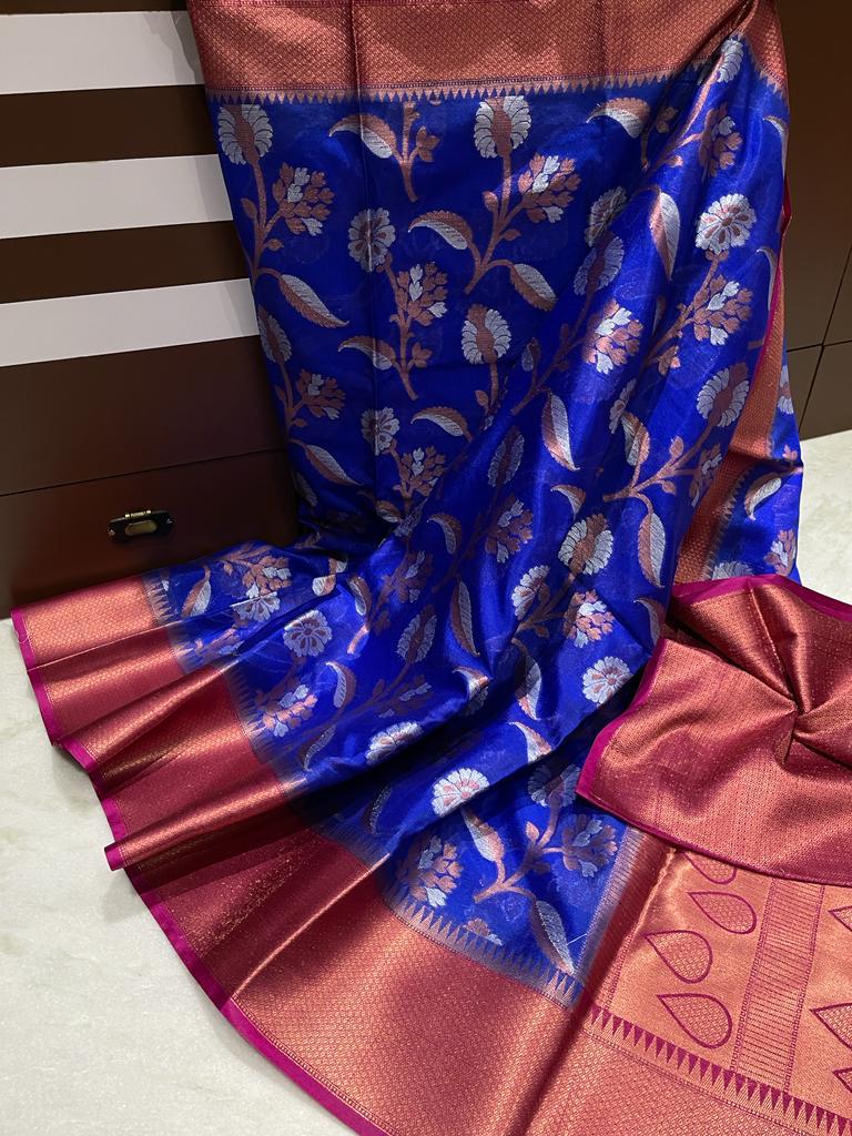 Banarasi dyable warm soft silk saree - Vannamayil Fashions