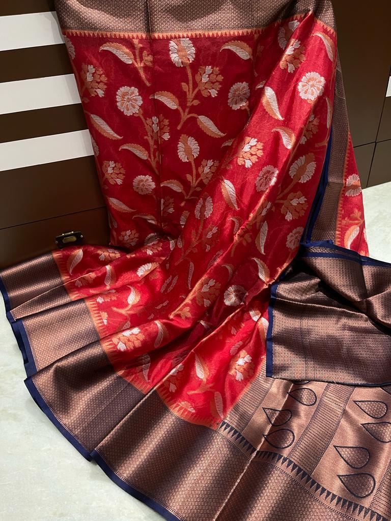 Banarasi dyable warm soft silk saree - Vannamayil Fashions