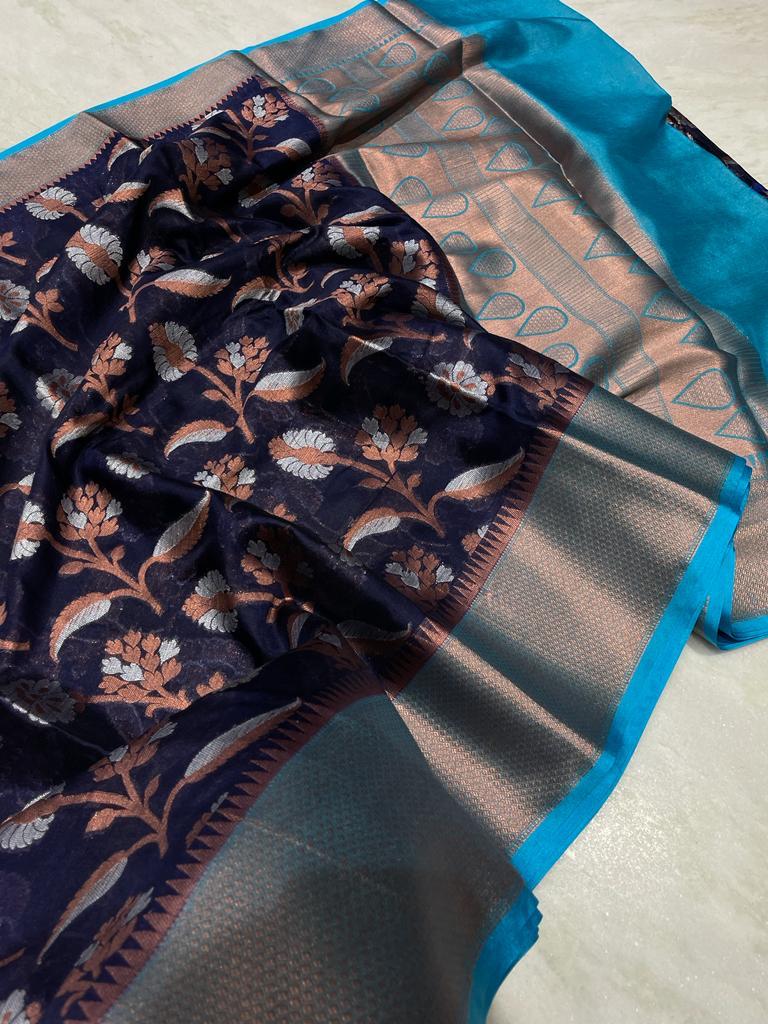 Banarasi dyable warm soft silk saree - Vannamayil Fashions
