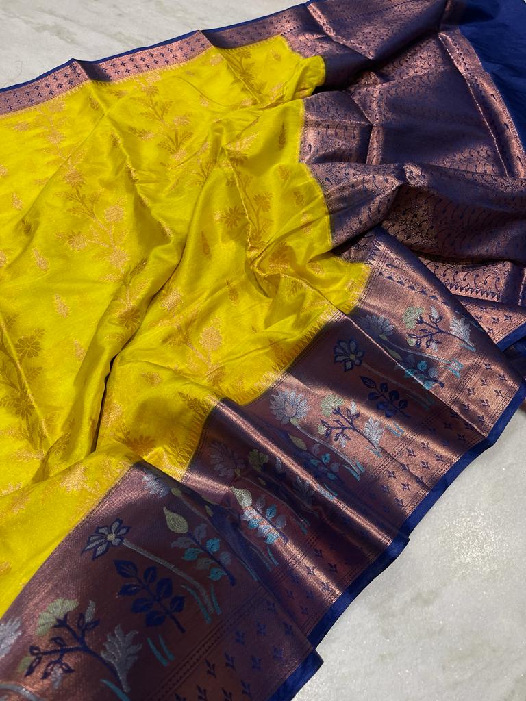 Banarasi dyable warm soft silk saree - Vannamayil Fashions