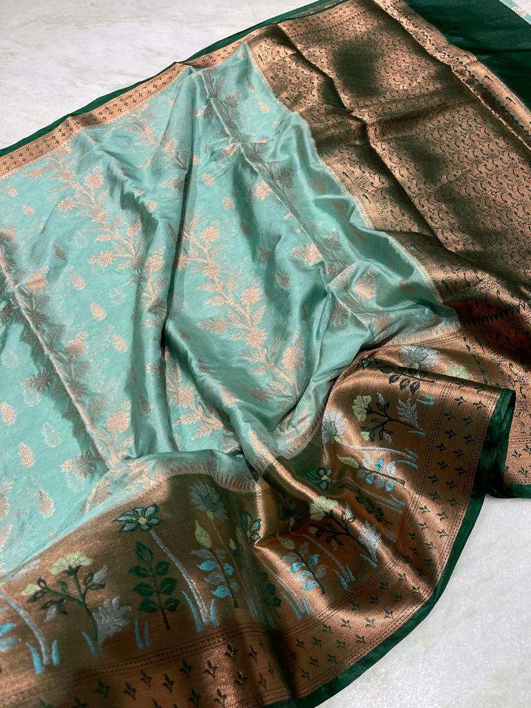 Banarasi dyable warm soft silk saree - Vannamayil Fashions