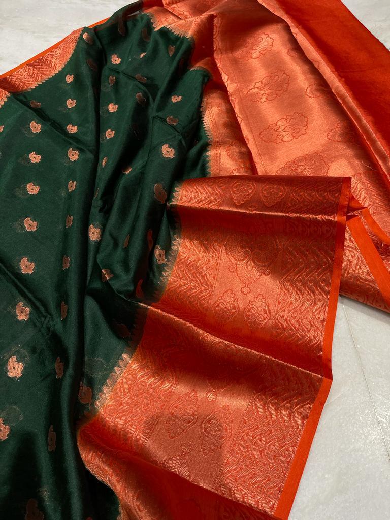 Banarasi dyeable warm silk saree