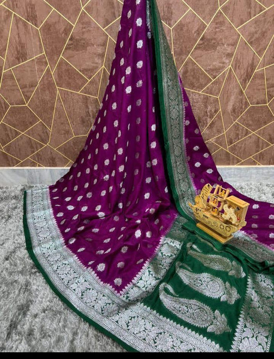 Banarasi handloom katan dyeable saree