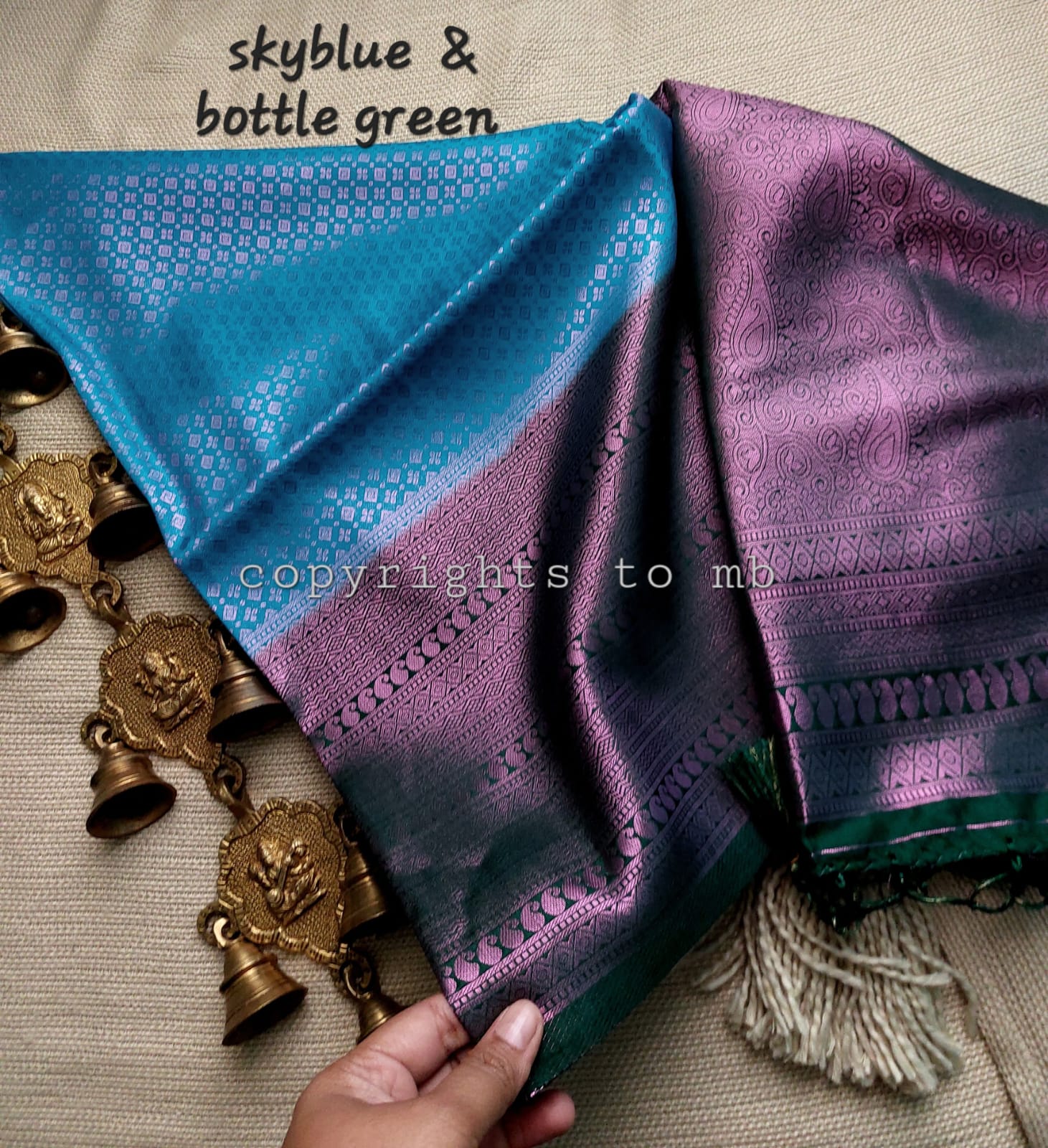 Banarasi kubera pattu rose gold zari soft silk saree
