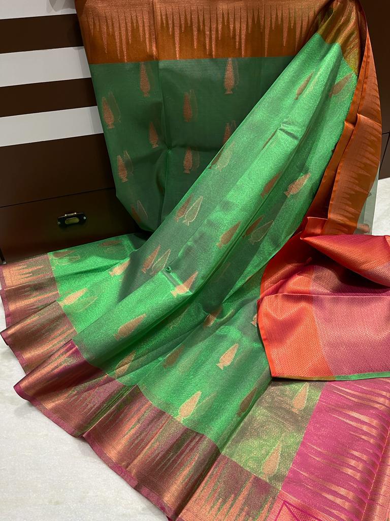 Banarasi tissue zari butta woven saree - Vannamayil Fashions