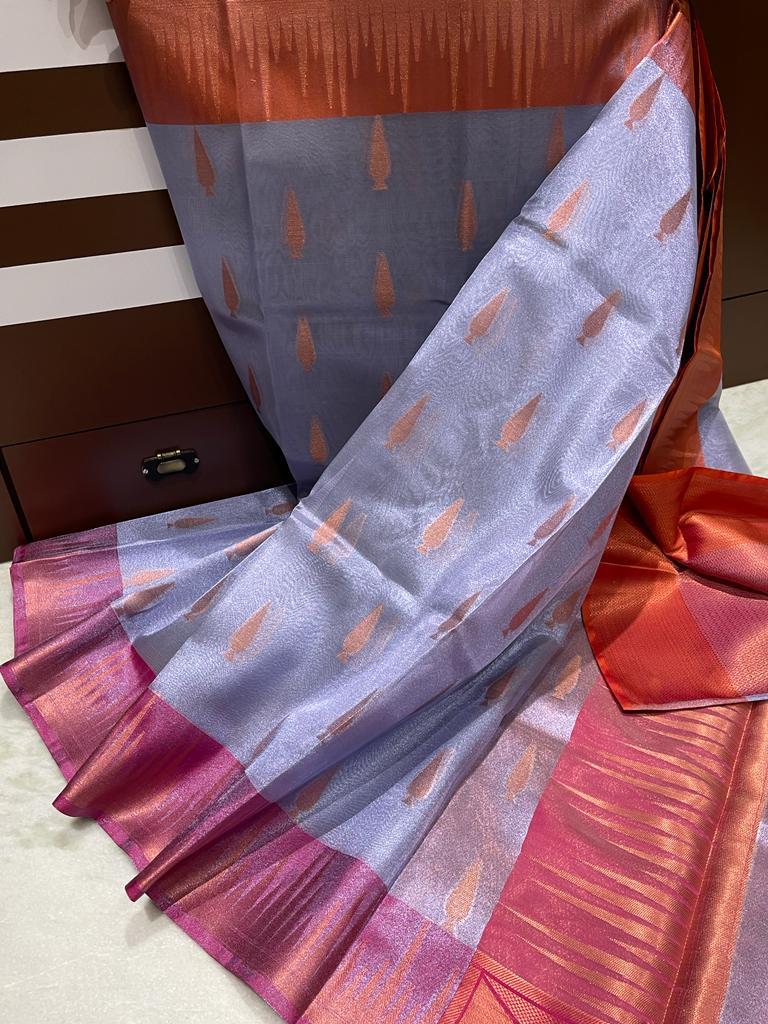 Banarasi tissue zari butta woven saree - Vannamayil Fashions