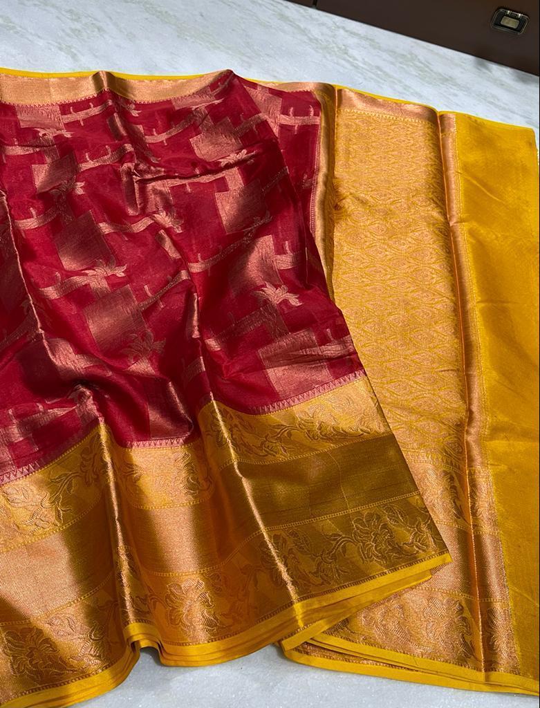Banarasi warm soft silk saree - Vannamayil Fashions