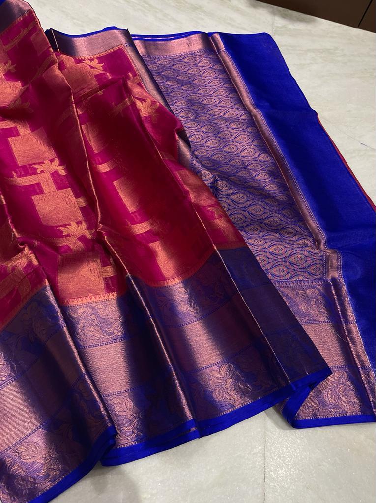 Banarasi warm soft silk saree - Vannamayil Fashions