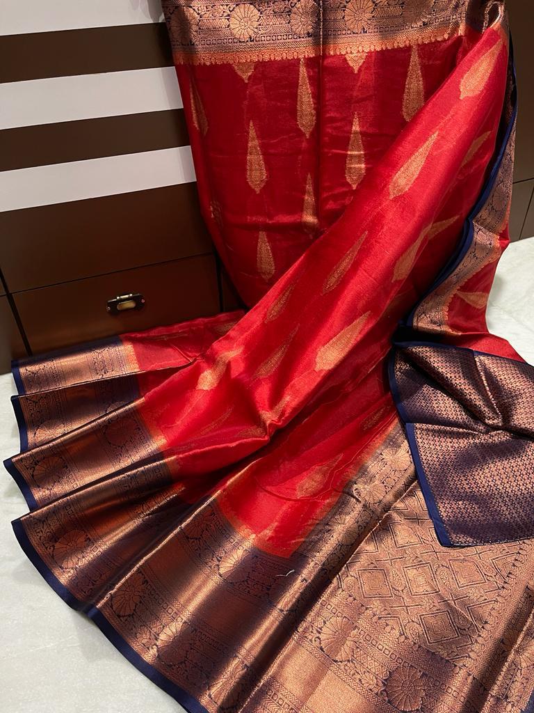 Banarasi warm soft silk saree - Vannamayil Fashions