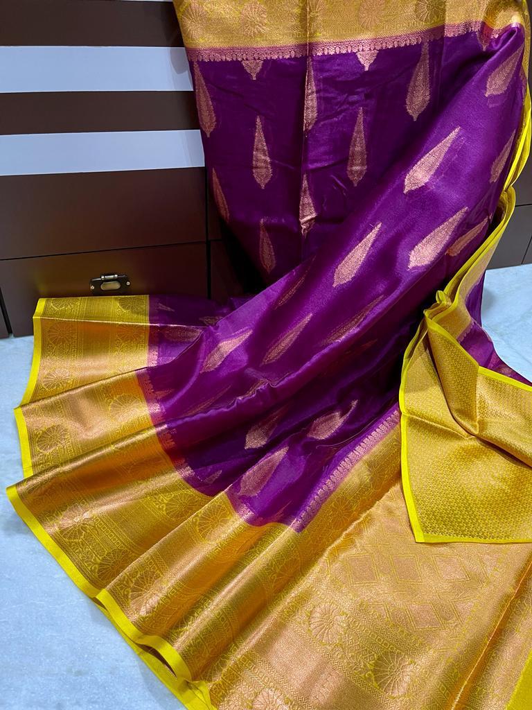 Banarasi warm soft silk saree - Vannamayil Fashions