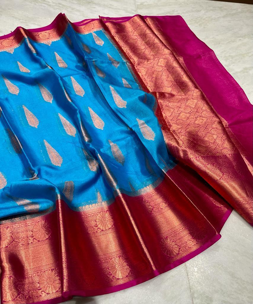 Banarasi warm soft silk saree - Vannamayil Fashions