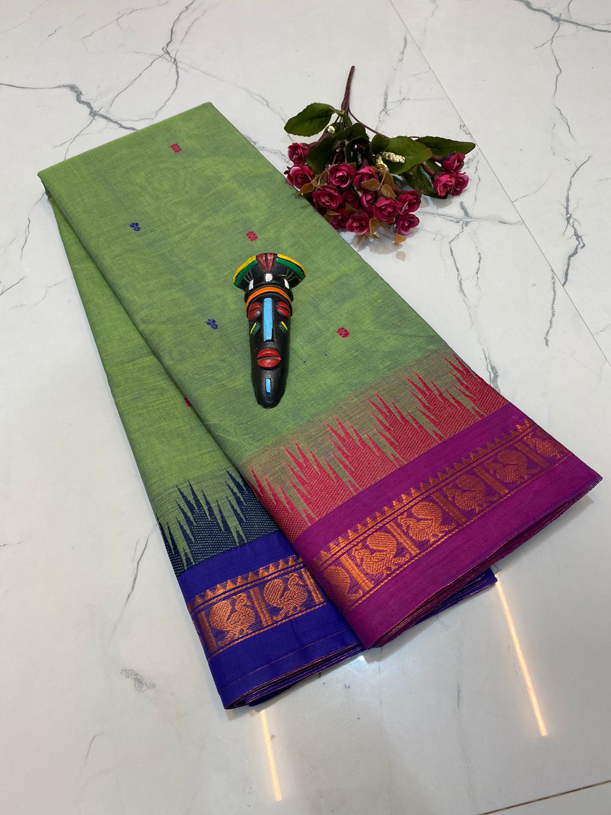 Chettinad Kanchi cotton saree