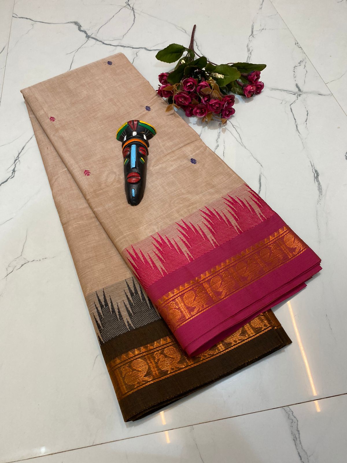 Chettinad Kanchi cotton saree