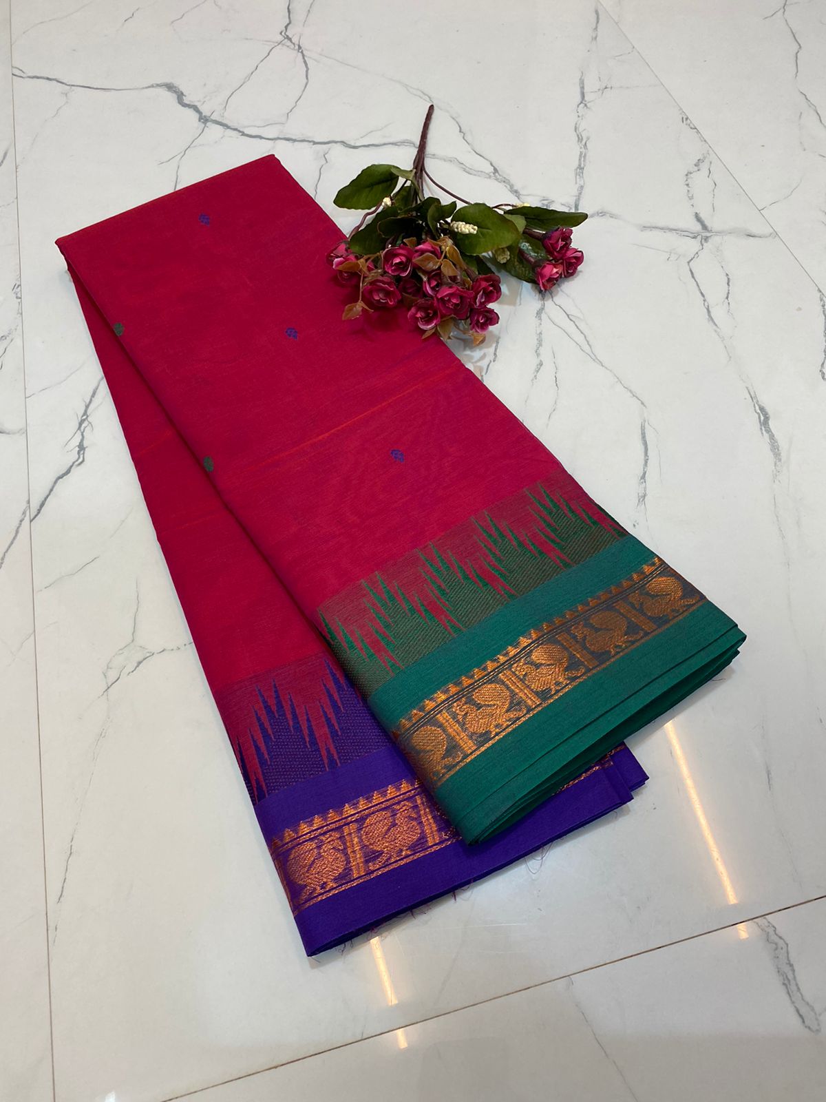 Chettinad Kanchi cotton saree