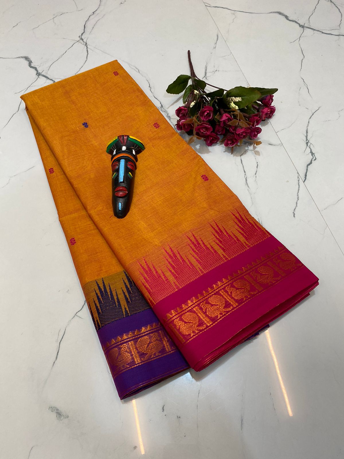 Chettinad Kanchi cotton saree