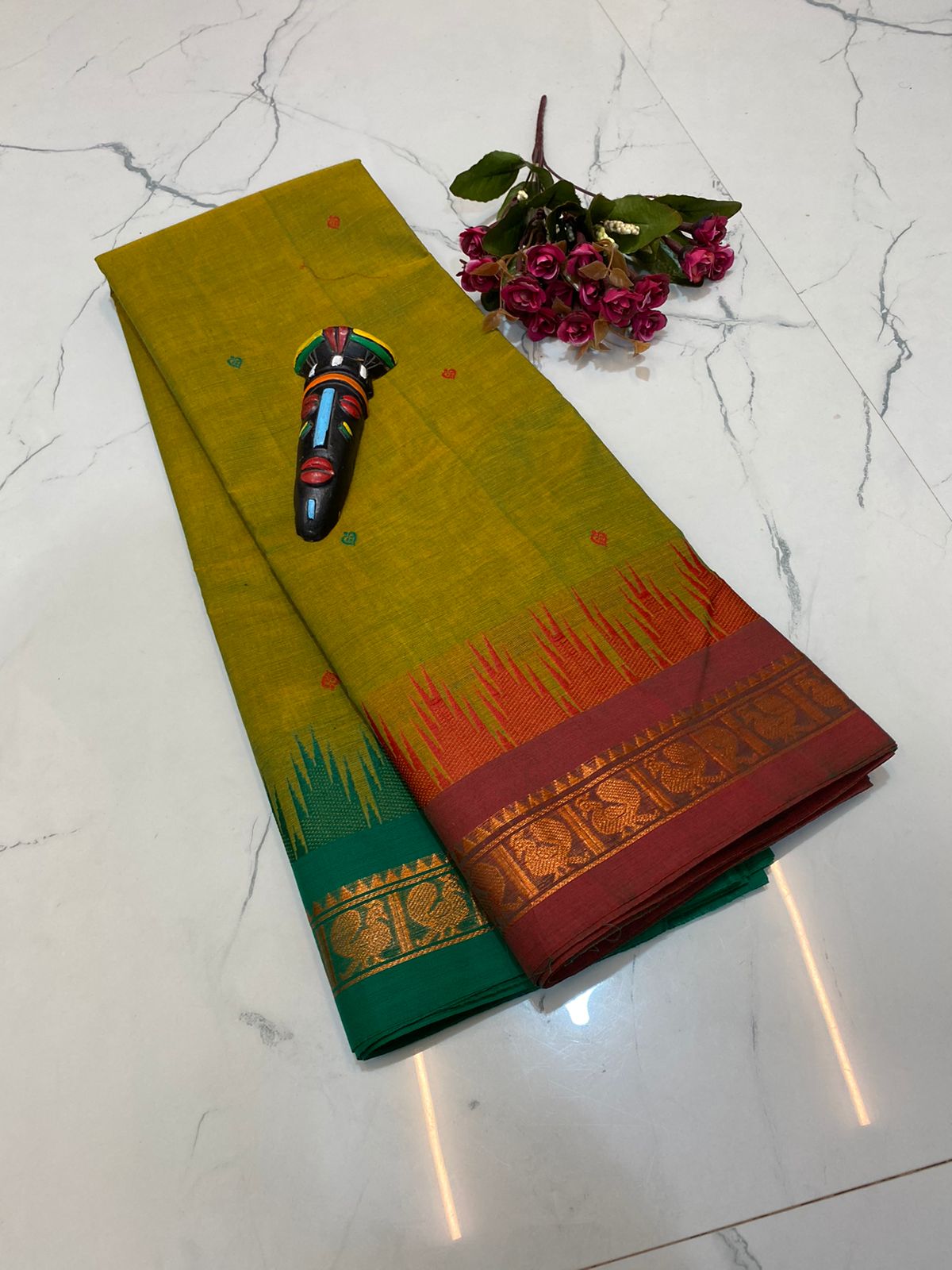 Chettinad Kanchi cotton saree
