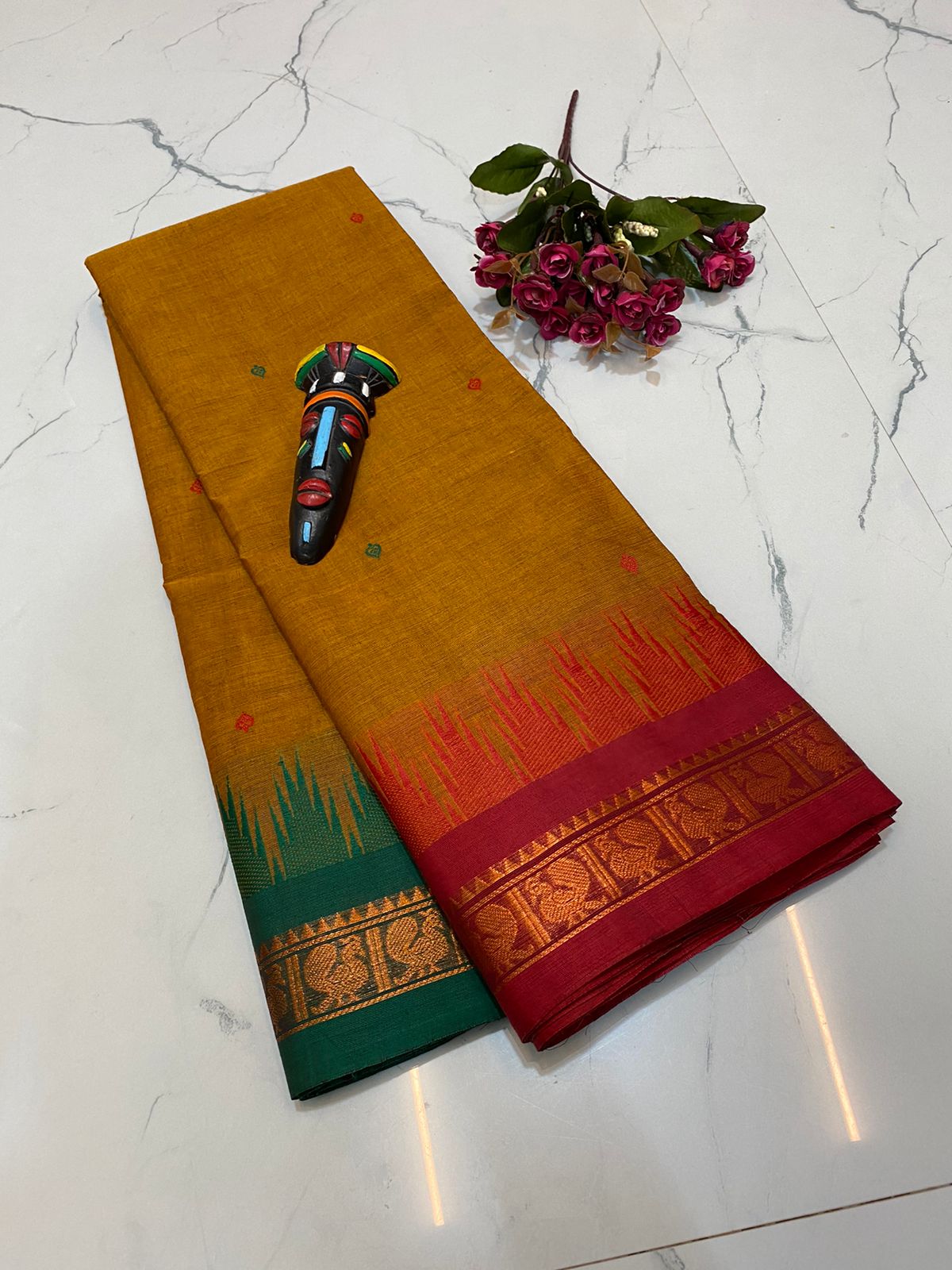 Chettinad Kanchi cotton saree